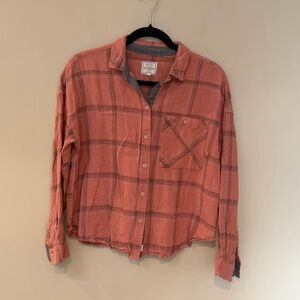 Fat Face Perfect Plaid Top Size 6